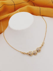 Fashion Jewellery Butterfly Design Zircon Stone Gold Plated Locket Chain