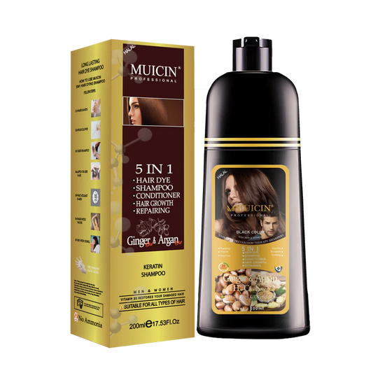 Muicin 5-in-1 Hair Color Shampoo Ginger & Argan Oil Blend for Color Refreshment and Repair