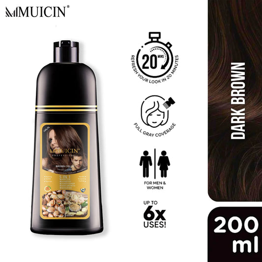 Muicin 5-in-1 Hair Color Shampoo Ginger & Argan Oil Blend for Color Refreshment and Repair