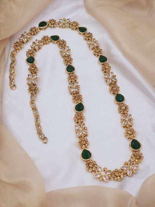 Fashion Jewellery Egyptian Zircon Article Long Size Mala - Green