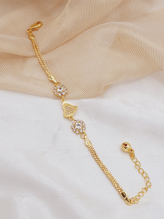 Fashion Jewellery Gold Plated Zircon Stone Bracelet
