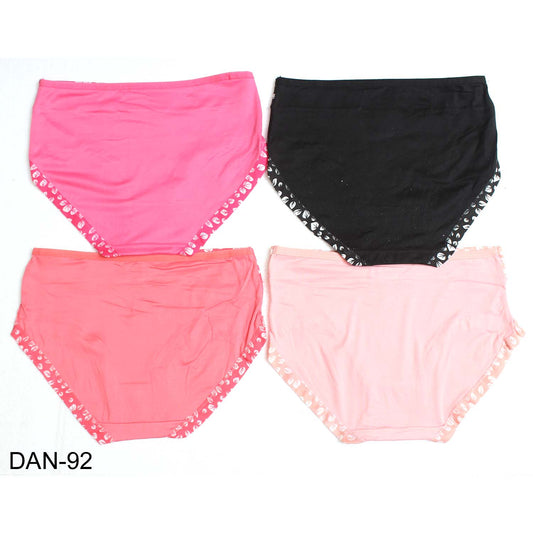 LW Comfortable High waist Printed Panties for Girls & Women - Pack of 4