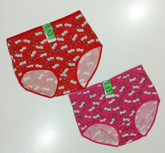 Girls wear Comfortable High waist Printed Panties for Girls & Women - Pack of 2