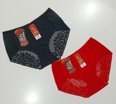Girls wear Silk net Comfortable High waist Printed Panties for Girls & Women - Pack of 2