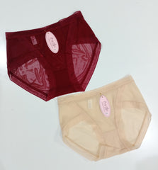 Girls wear Fancy Net Comfortable High waist Panties for Girls & Women - Pack of 2