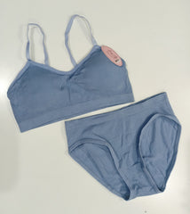 Classic super-soft cotton t-shirt bra panty styled to fit every body for all day long comfortable /Blue
