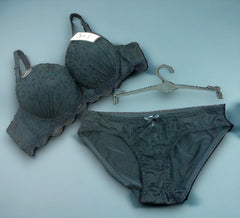Yanni Double Padded Wired and Push Up High Quality Embroided Bra And Panty Set Cup B & C