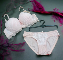 Yanni Double Padded Wired and Push Up High Quality Embroided Bra And Panty Set Cup B & C