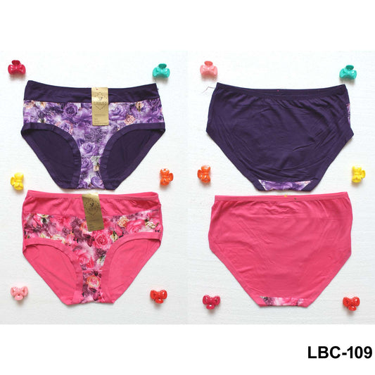 Yingyuya Comfortable High waist Printed Panties for Girls & Women - Pack of 2