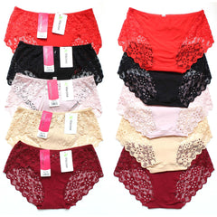 Xiaotainer Comfortable Lace High waist Panties for Girls & Women - Pack of 5