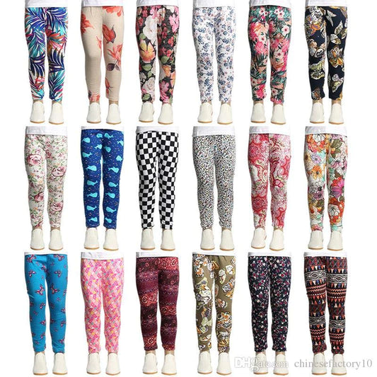 QINGTENGSHU Long Pants Fashion Printed Leggings Tights for Girls & Women - Random Print