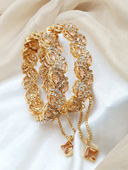 Fashion Jewellery Manjoos Kara Openable Zircon Article Bangles Pair