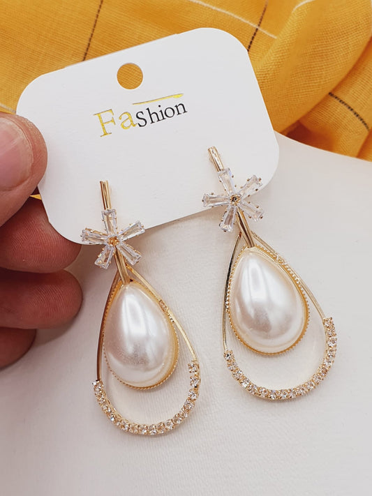 Fashion Jewellery Pear Earrings With Jarao Stone