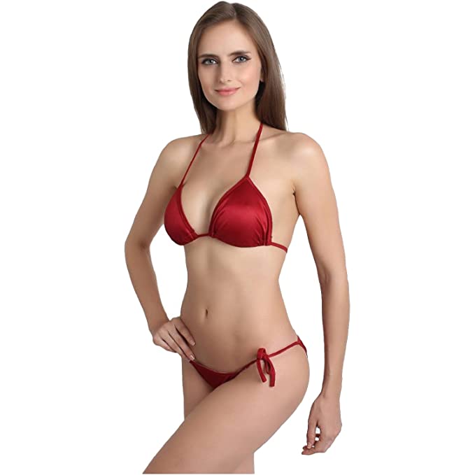 Lunna Lace High Quality Pure Silk bikini Style Padded Bra & Panty Set – The  Girls Wear