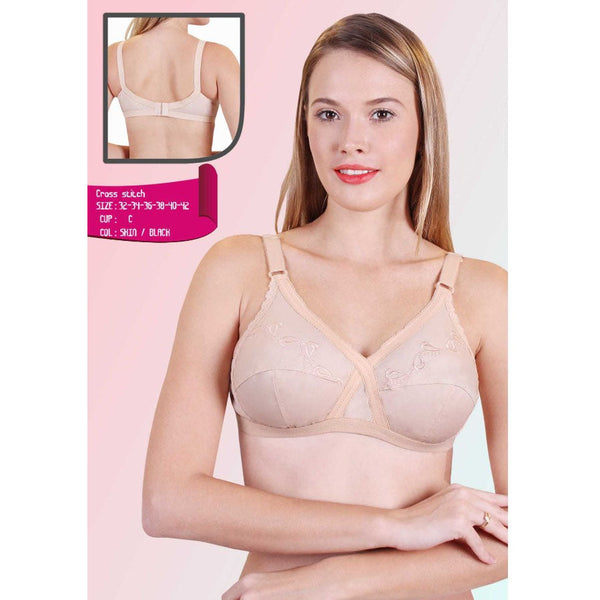 Plain Cotton Blend Women's Lightly Padded Bra For Daily Use at Rs