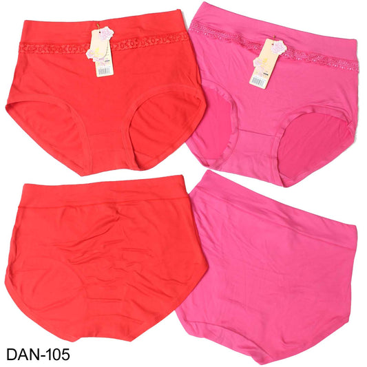 LW Comfortable & High Quality Bikni Plain Lace Panties for Girls & Women - Pack of 2 - Limitlesswow