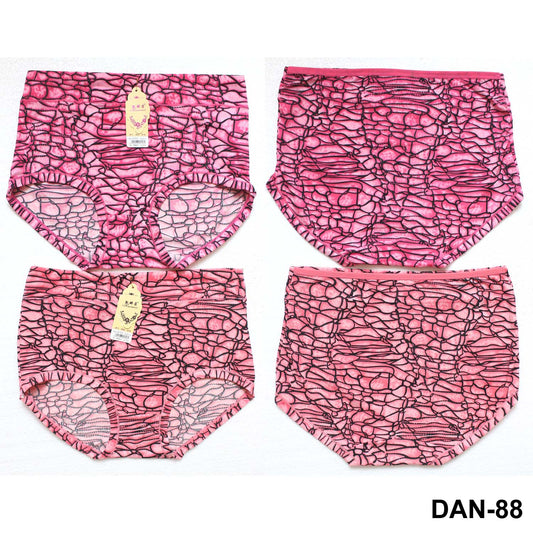 Kainazi Comfortable High waist Printed Panties for Girls & Women - Pack of 2