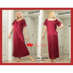 Two Hearts 1 Piece Silk Nightwear For Girls & Women