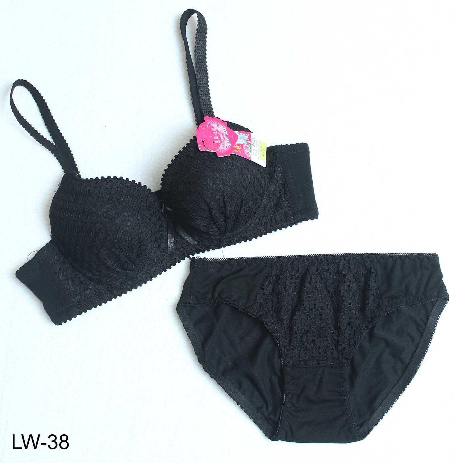 LW Comfortable & Beautiful Net Bra Cup B + Bikni Panty Set for Girls & Women - Limitlesswow