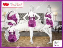 Two Hearts 2-Piece Silk Nightwear & Lingerie For Girls & Women