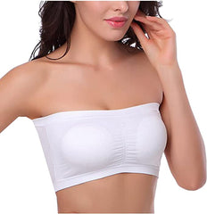 Korean Chiffon All-match strapless tube top with chest pad free size high quality bra